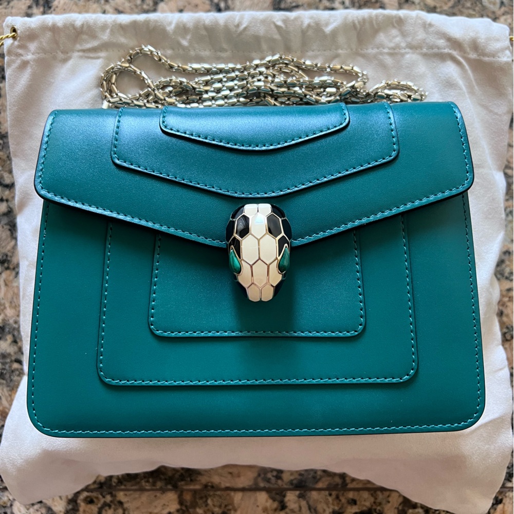 BVLGARI Small Serpenti Leather Crossbody Bag